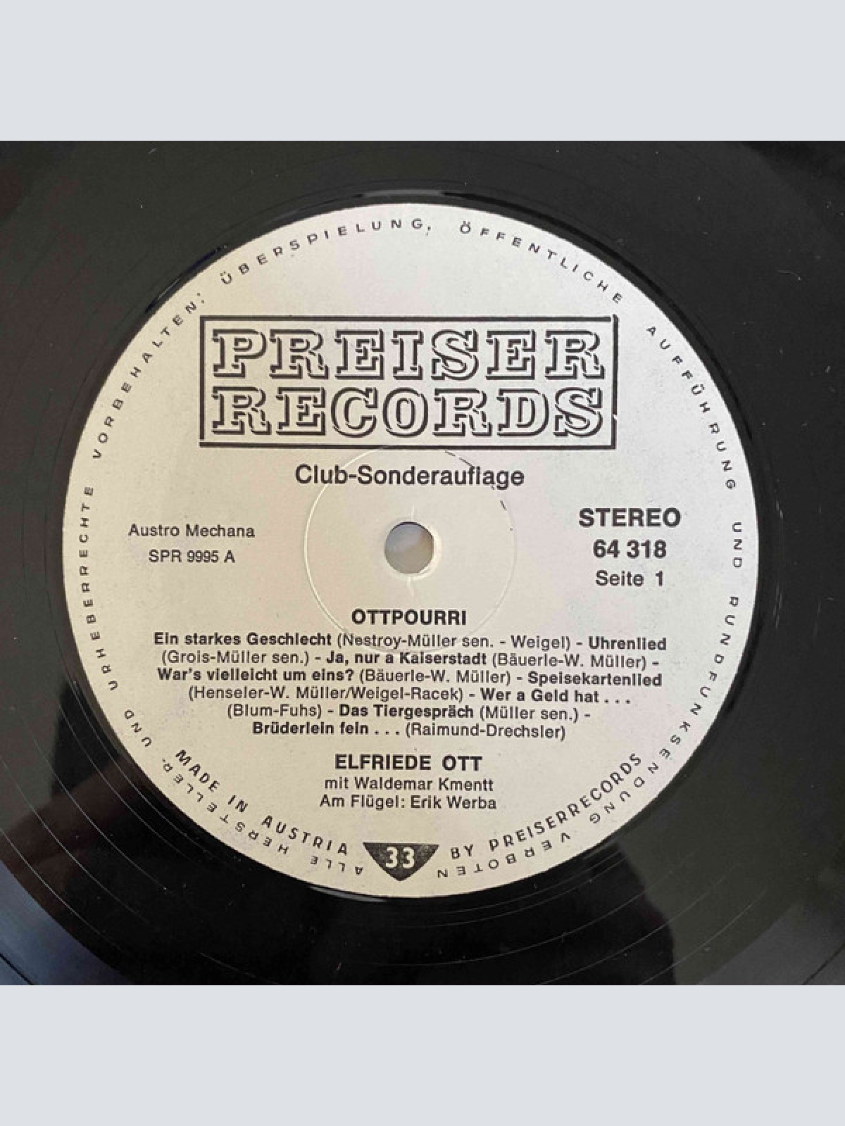 Vinyl / Elfriede Ott - Ottpourri - Die Zuckerln Aus Fünf Programmen