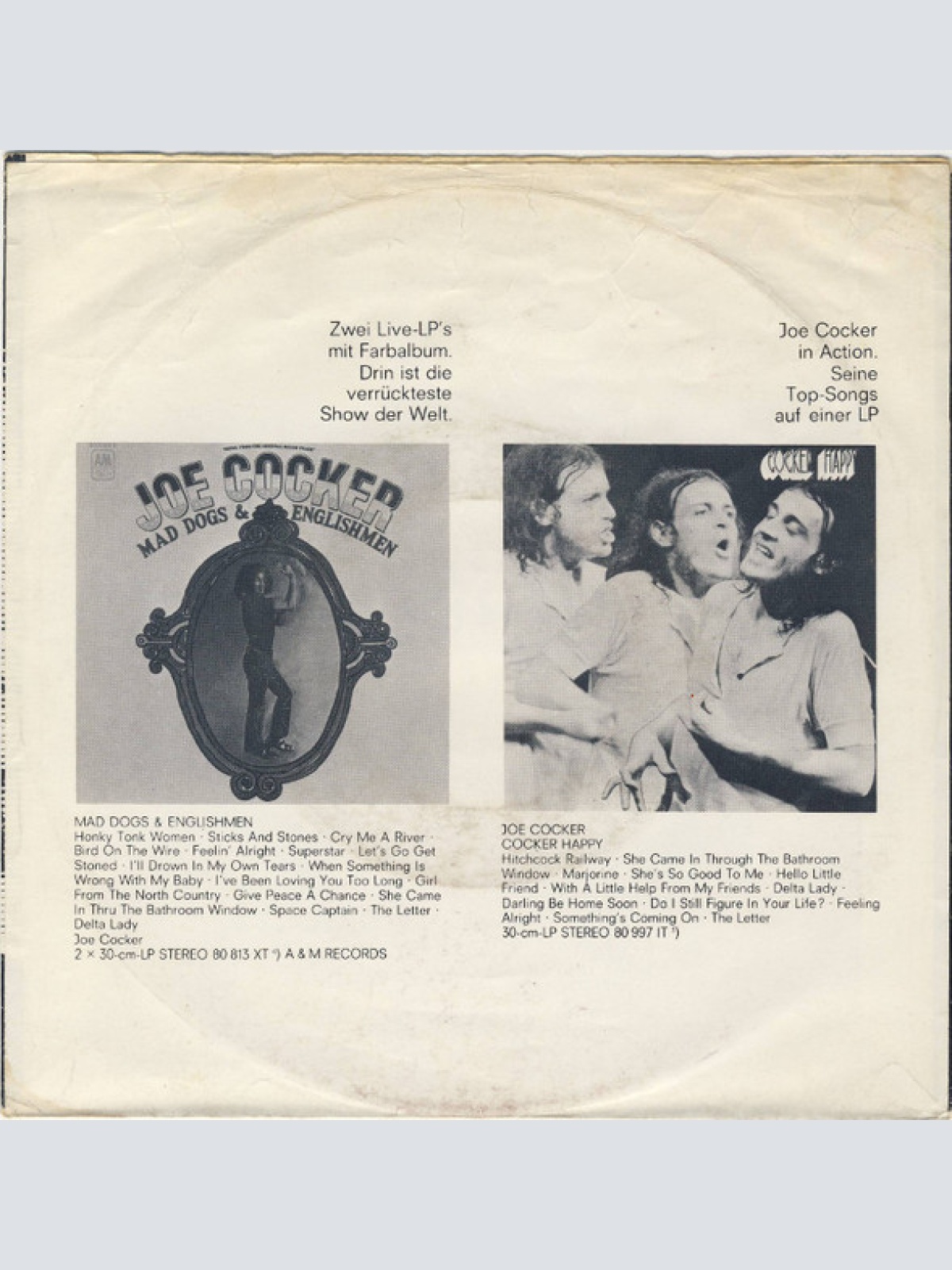 Vinyl / Joe Cocker - High Time We Went / Black-Eyed Blues