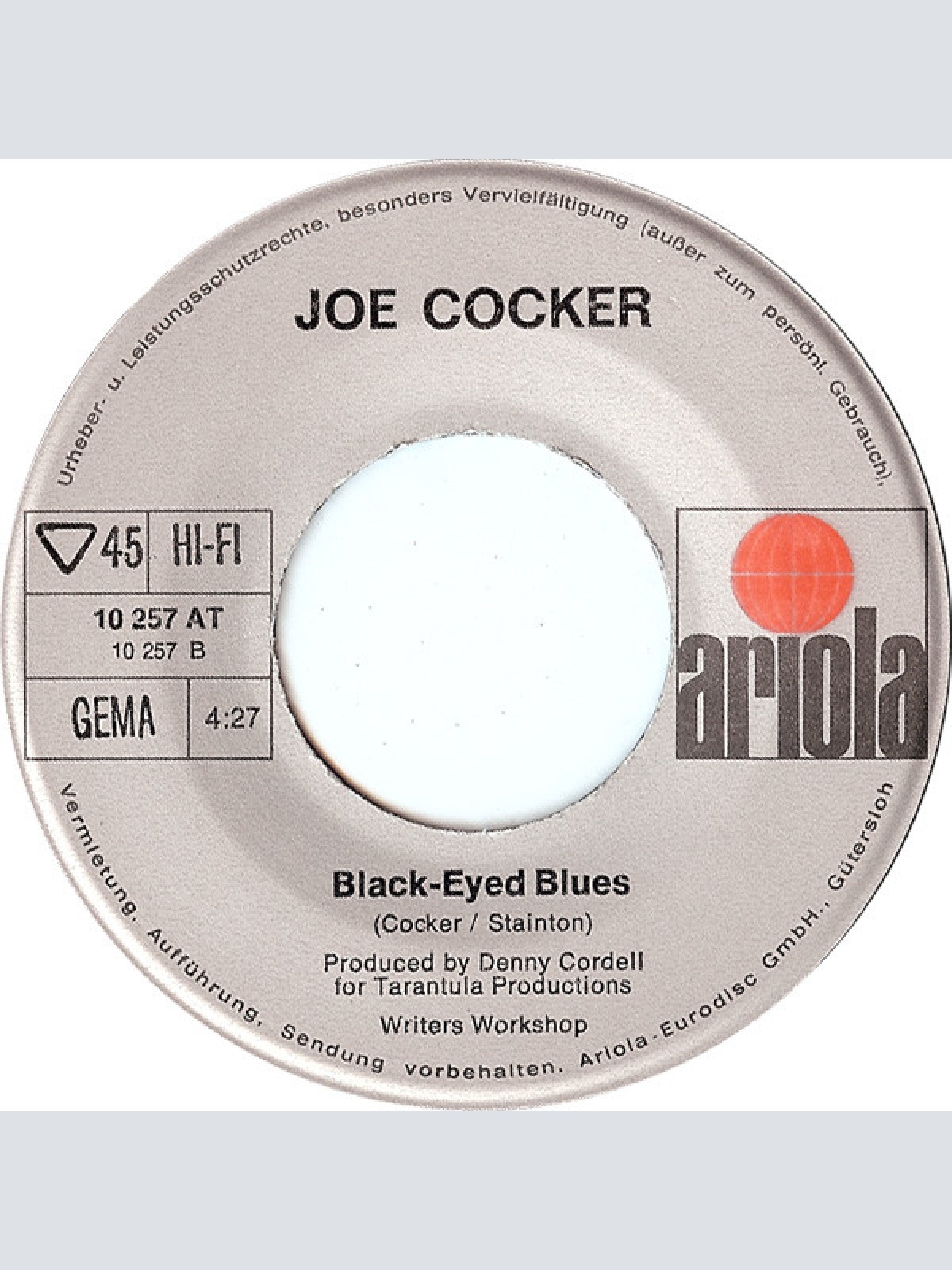 Vinyl / Joe Cocker - High Time We Went / Black-Eyed Blues