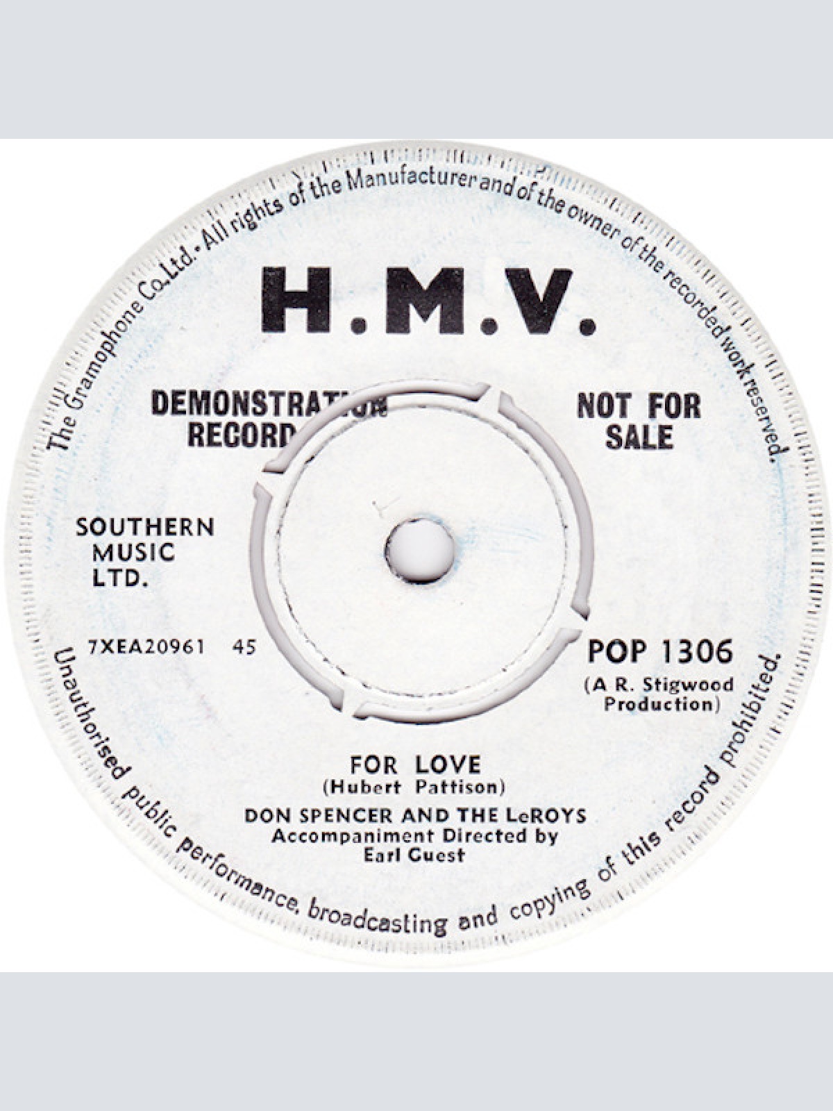 Vinyl / Don Spencer And The LeRoys* - Pride