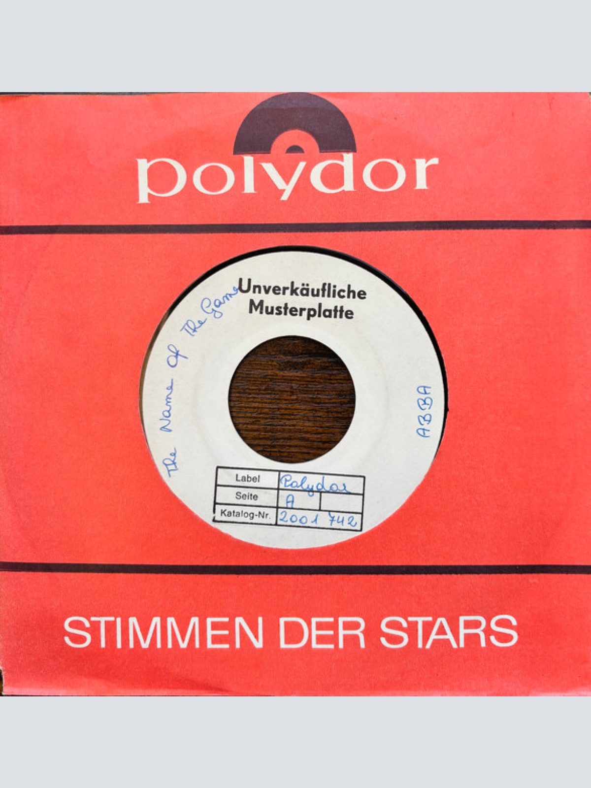 Vinyl / ABBA - The Name Of The Game / I Wonder (Departure)