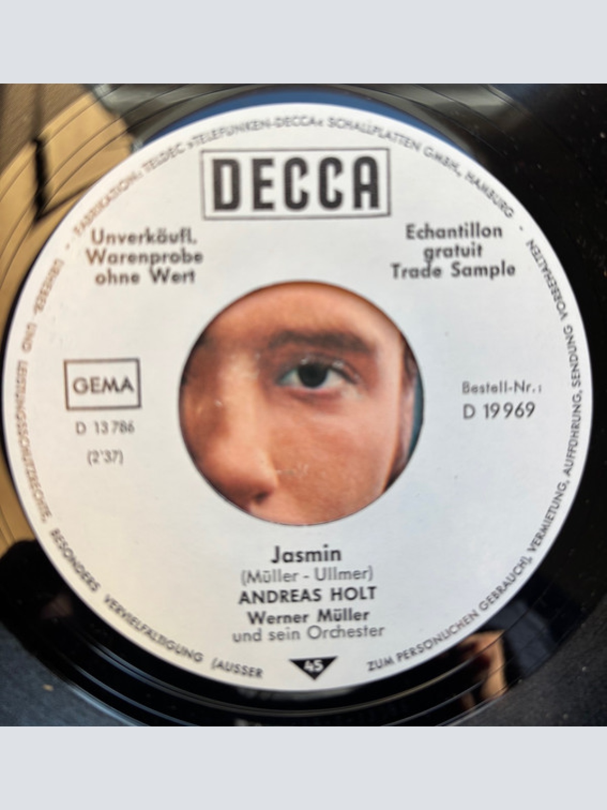 Vinyl / Andreas Holt - Jasmin / Paßt Mein Ring Auf Deinen Finger