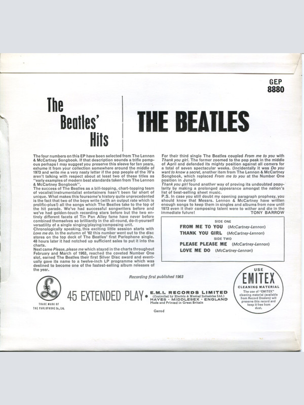 Vinyl / The Beatles - The Beatles' Hits