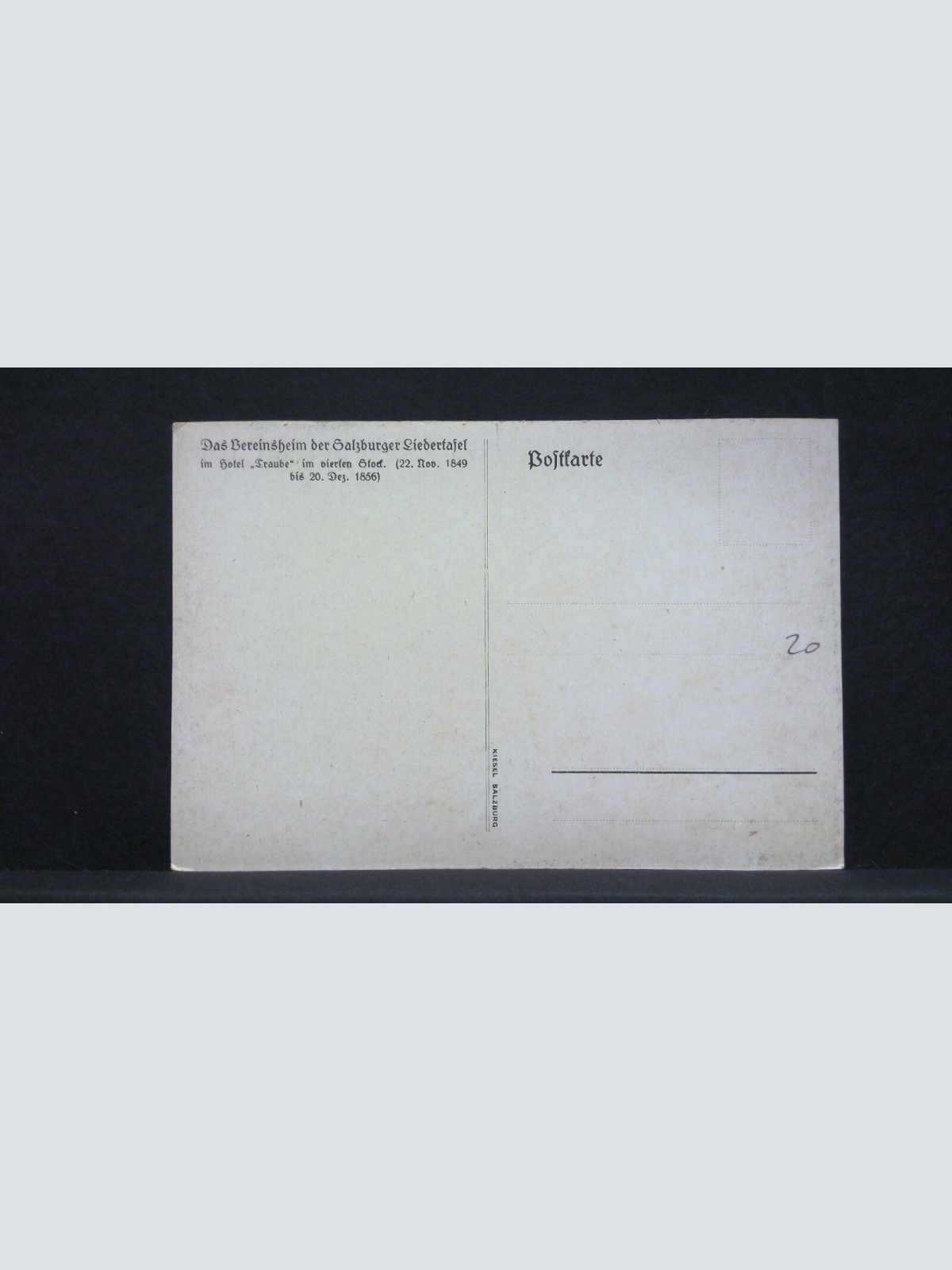 Vereinsheim der Salzburger Liedertafel Gruppenbild Zeichnung JW17131