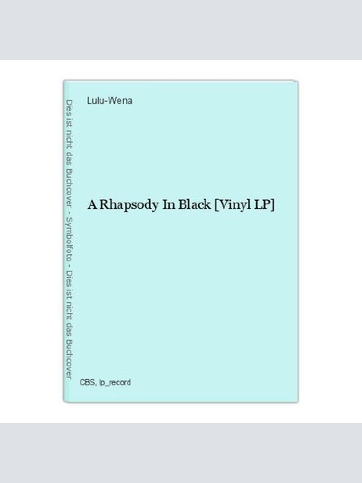 A Rhapsody In Black [Vinyl LP] Lulu-Wena: