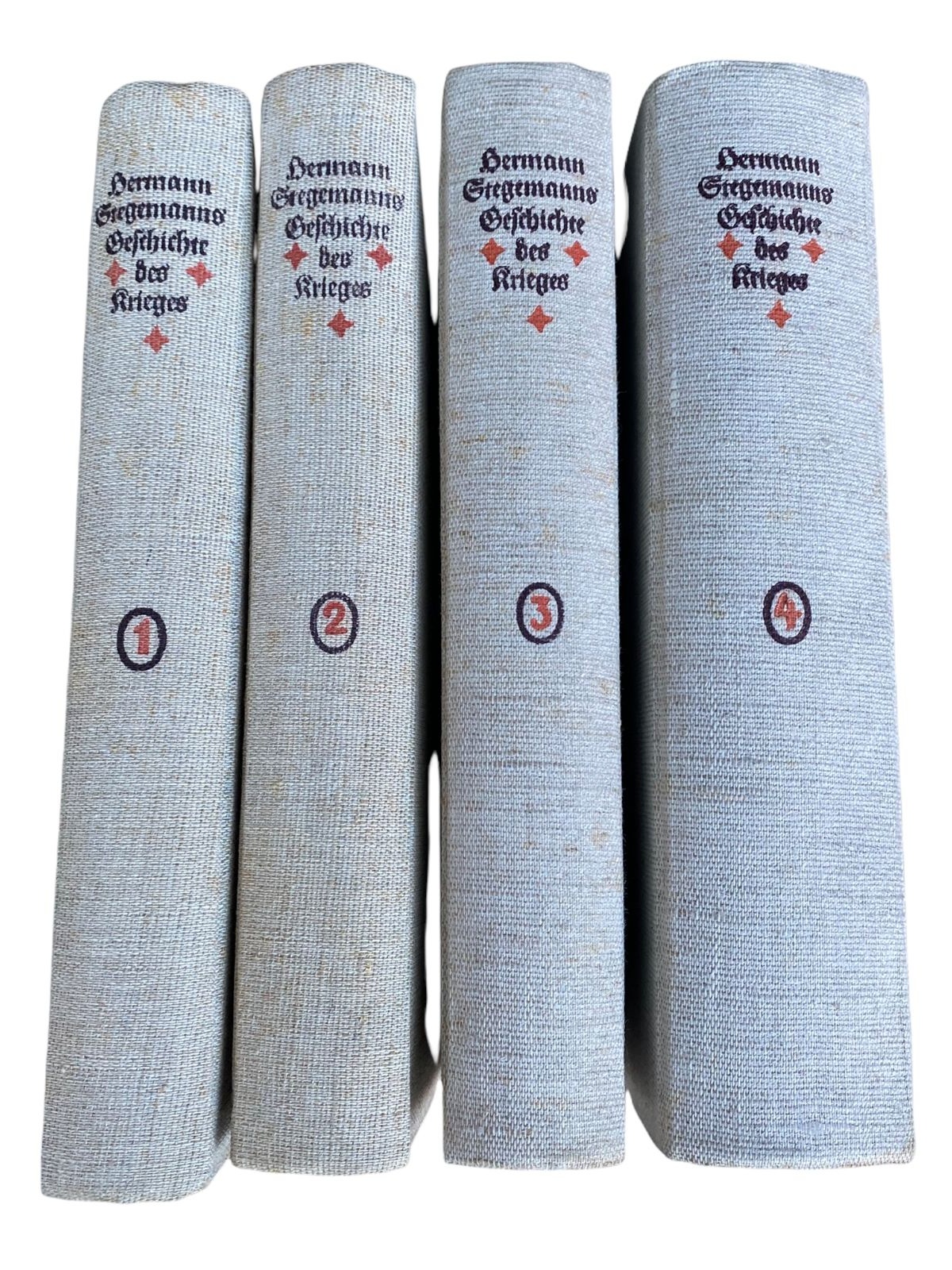 731 Hermann Stegemanns GESCHICHTE DES KRIEGES, BAND 1 - 4 HC