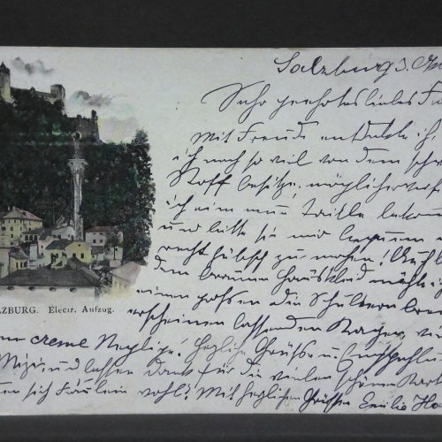 Salzburg Electrischer Aufzug Zeichnung JW165865