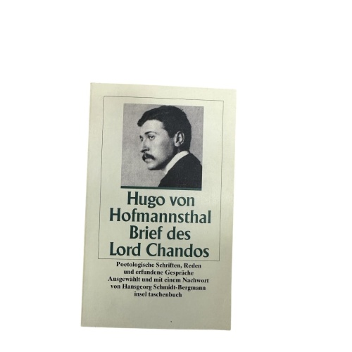5951 Hofmannsthal BRIEF DES LORD CHANDOS: POETOLOGISCHE SCHRIFTEN, REDEN...