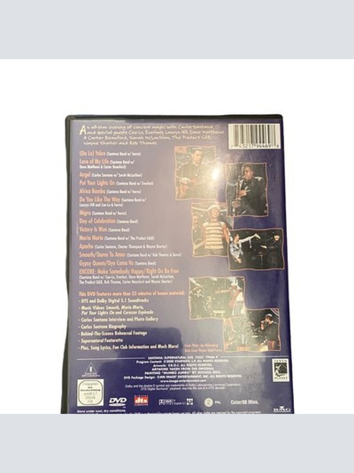 1512 Image Entertainment SUPERNATURAL LIVE - SANTANA HC