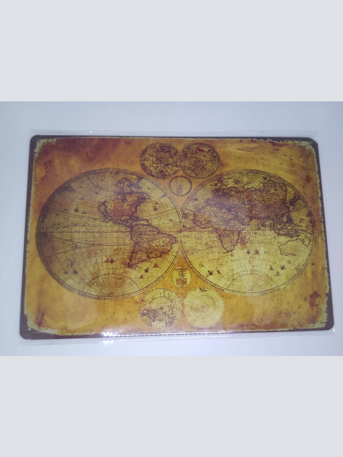 Nostalgie Retro Blechschild Weltkarte 30x20 50515