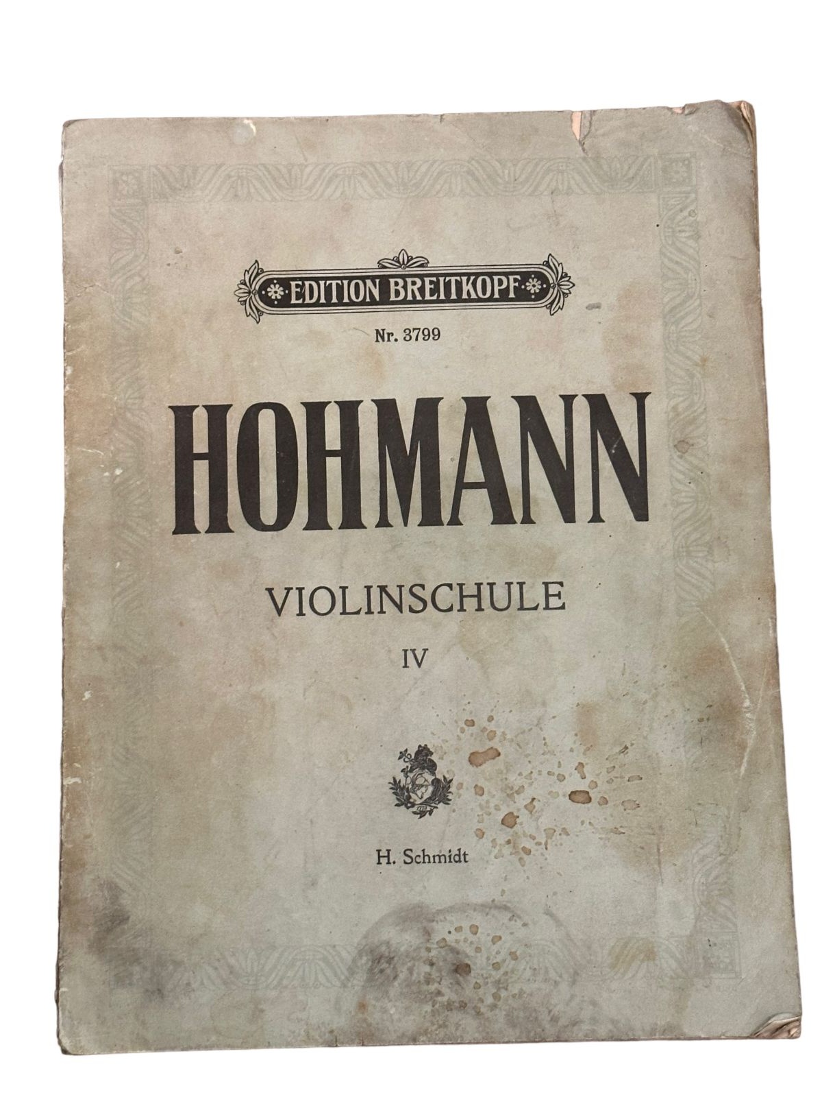 6975 Christian Heinrich Hohmann VIOLINSCHULE IV + Abb