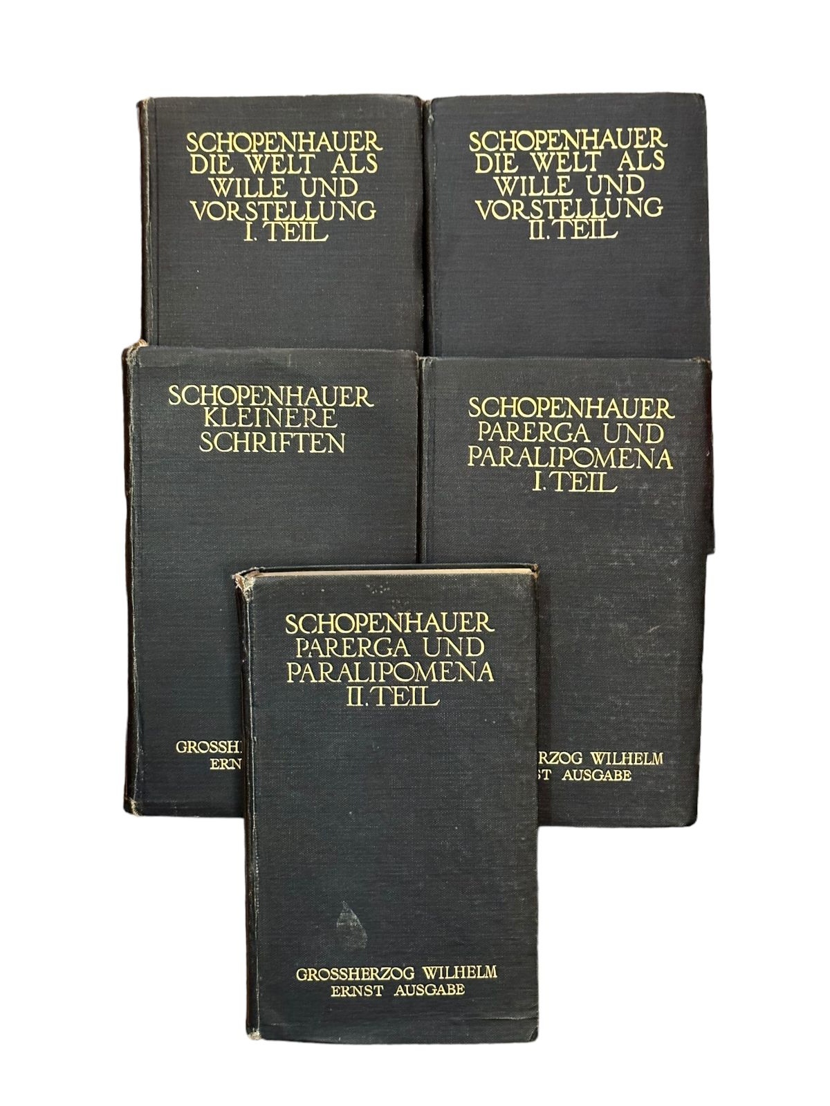 7045 Arthur Schopenhauer SCHOPENHAUERS WERKE: BÄNDE I - V. +Ilus 5 Bde