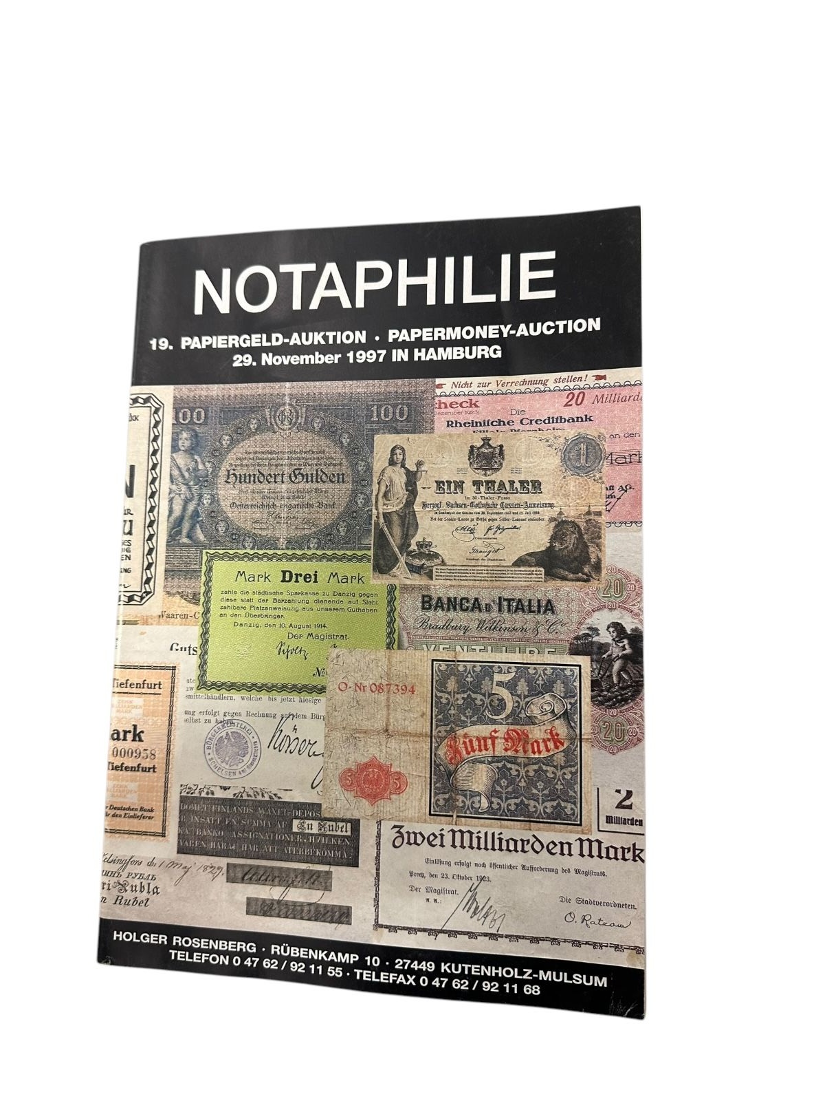 9442 AUKTIONSKATALOG. NOTAPHILIE. 19. PAPIERGELD-AUKTION 29. NOVEMBER 1997