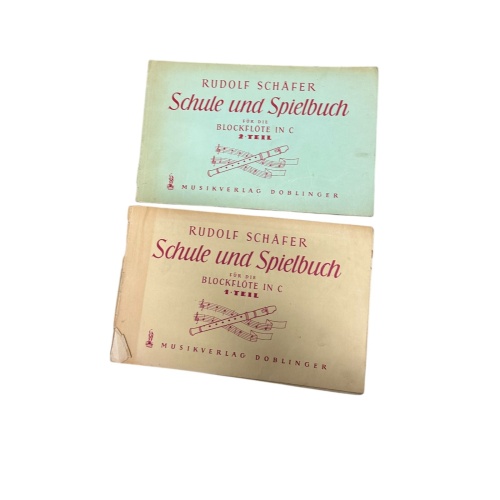9136 Rudolf Schäfer SCHULE UND SPIELBUCH FÜR DIE BLOCKFLÖTE IN C. 2 HEFTE