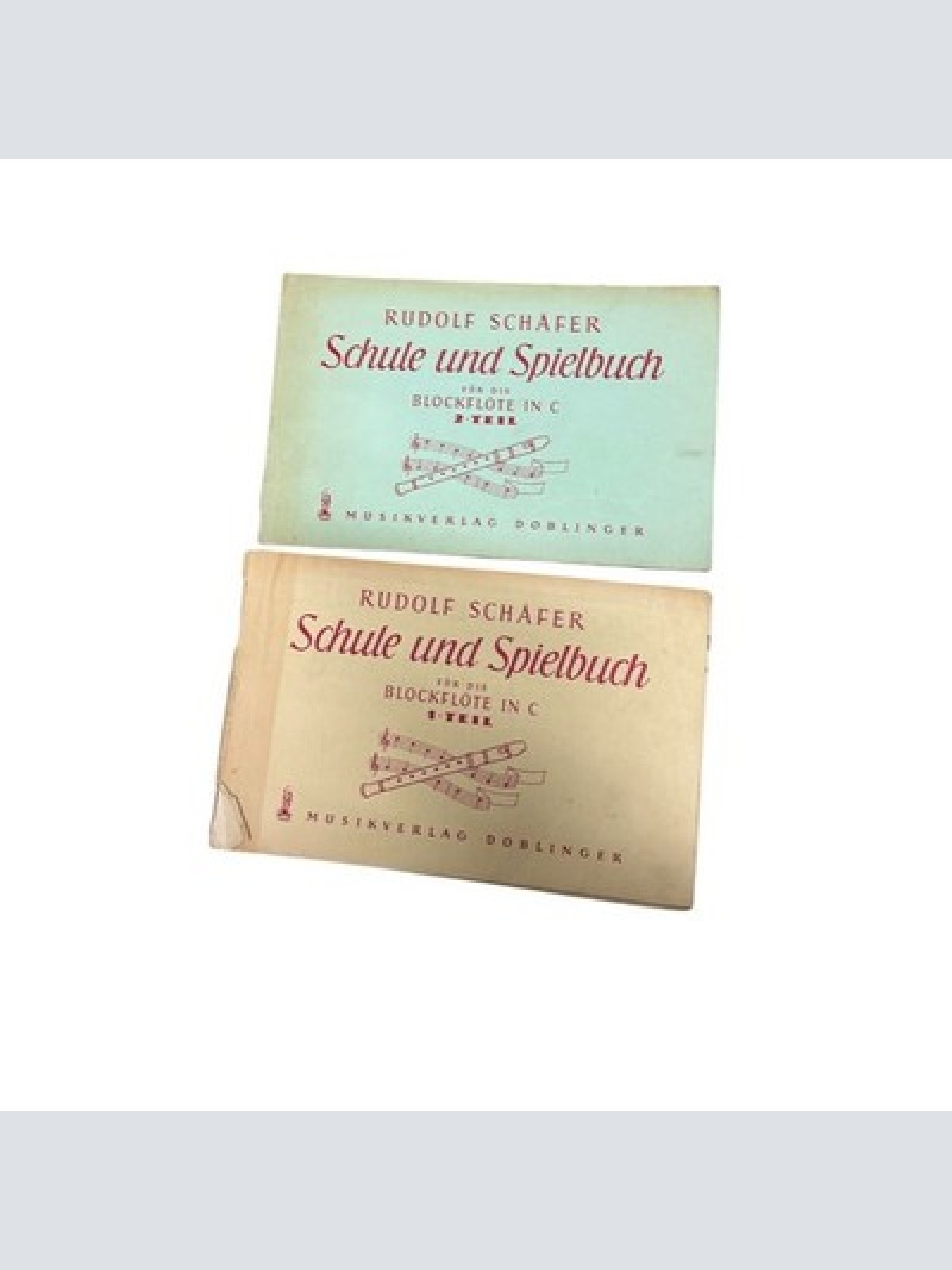 9136 Rudolf Schäfer SCHULE UND SPIELBUCH FÜR DIE BLOCKFLÖTE IN C. 2 HEFTE