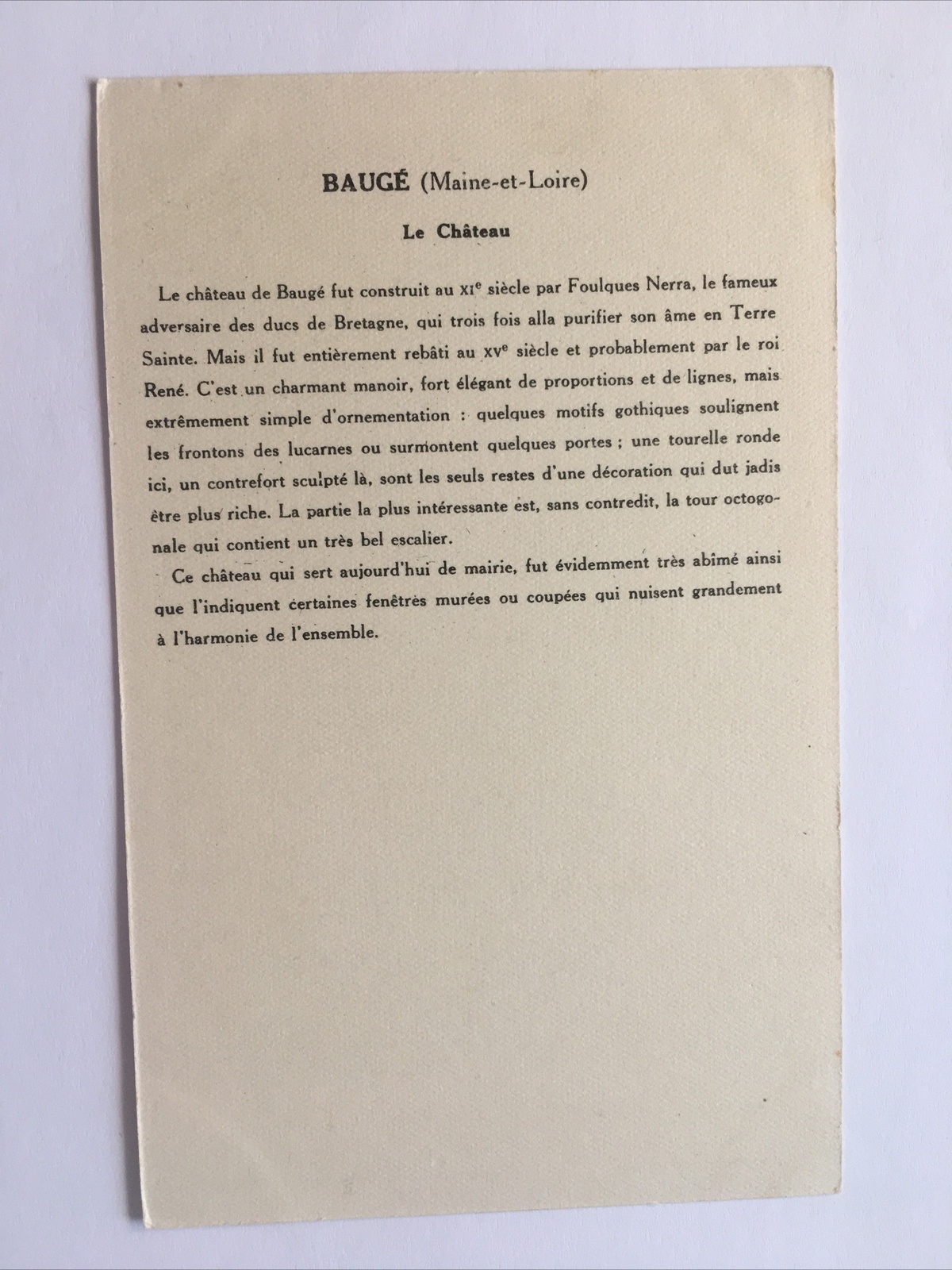 Baugé Le Chateau 85009 RE