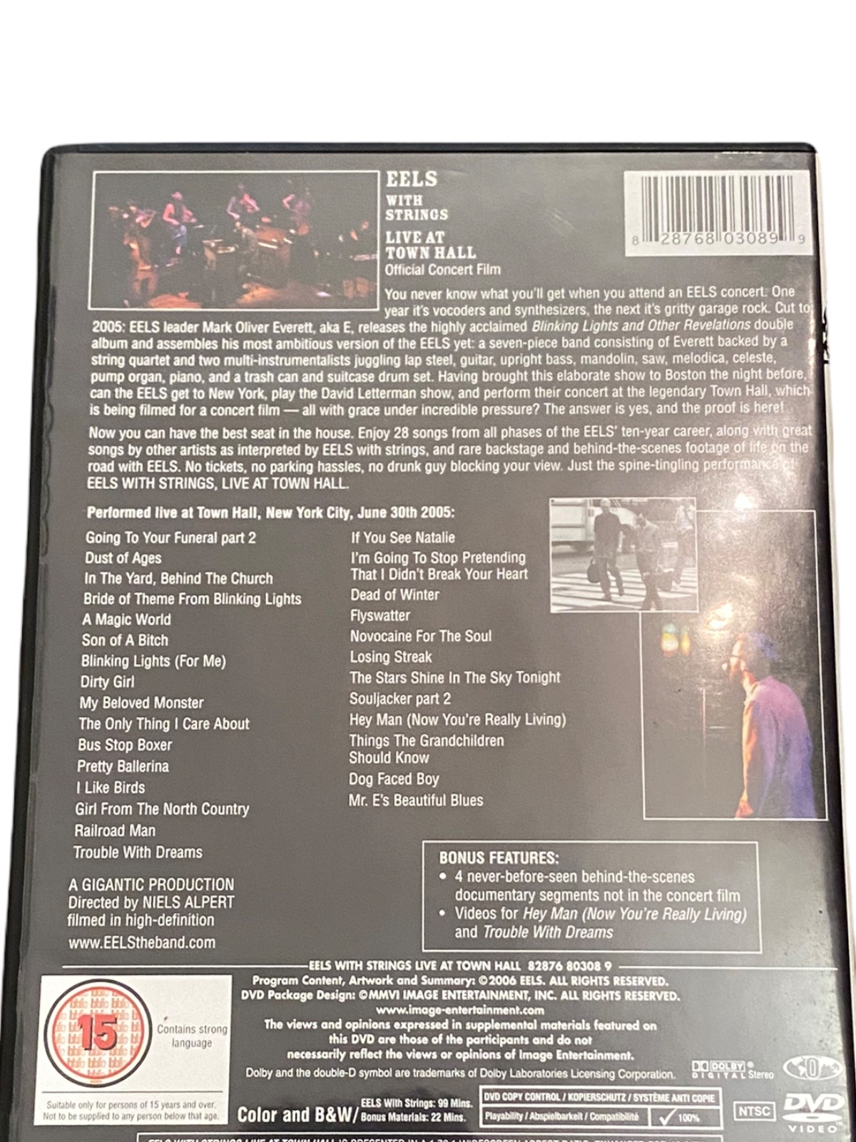 1530 Sony EELS WITH STRINGS - LIVE AT TOWN HALL HC OFFICIAL CONCERT FILM