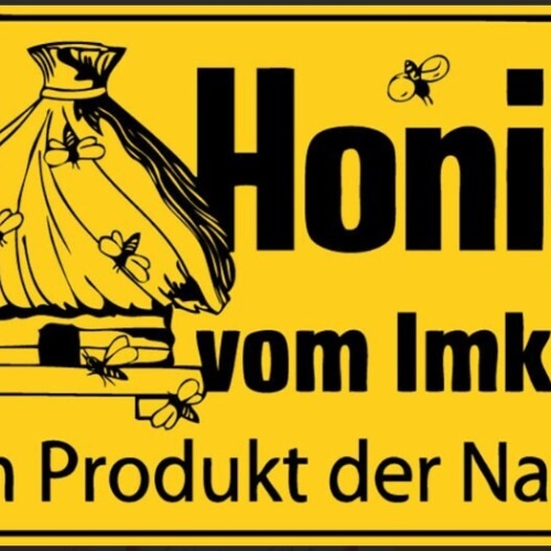 Nostalgie spruch schild biene honig vom imker ein produkt der natur 20x30