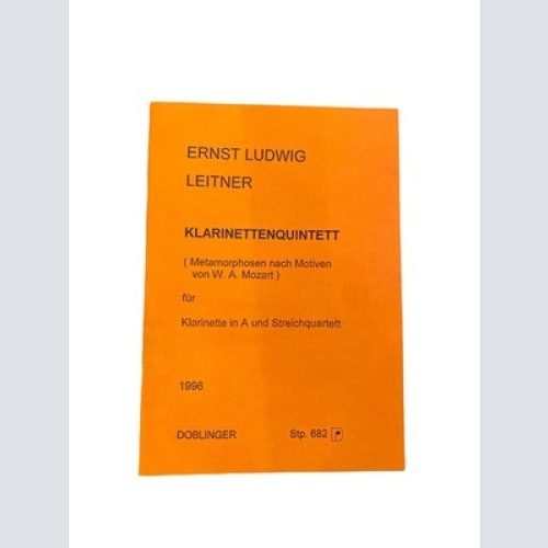 1931 Leitner KLARINETTENQUINTETT Metamorphosen n. Motiven v. W.A. Mozart