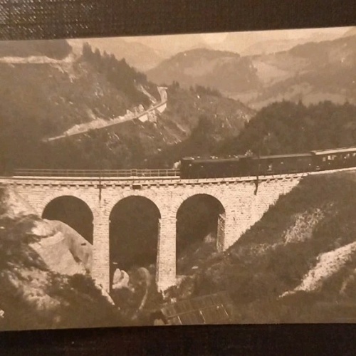 Eisenbahn Viadukt Mit Sturzgraben Gr 8389 K
