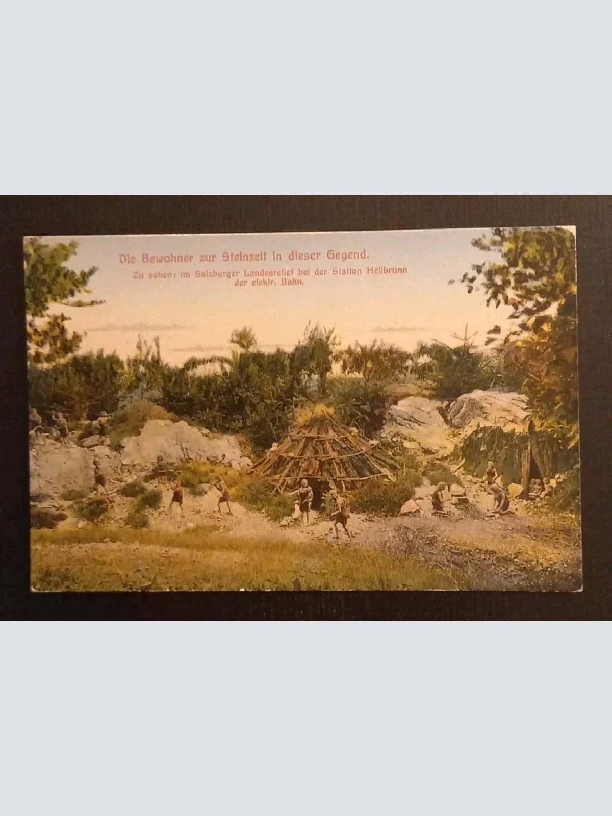 Salzburger Landesrelief Bewohner Zur Steinzeit  165919 gr K