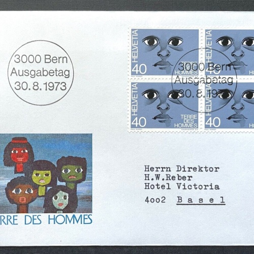 Brief Terre Des Hommes Bern 1973 Basel Schweiz ca.16x11,3cm 410331 PR