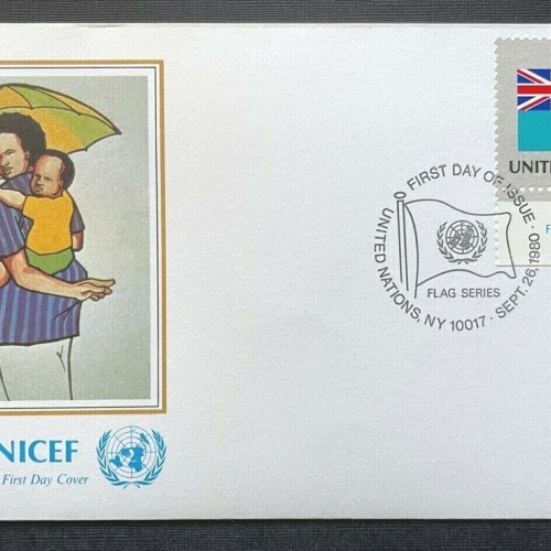 Brief Unicef FDC Flagge Fiji Fong Mother and Child ca.16,4x9,3cm 410311 PR