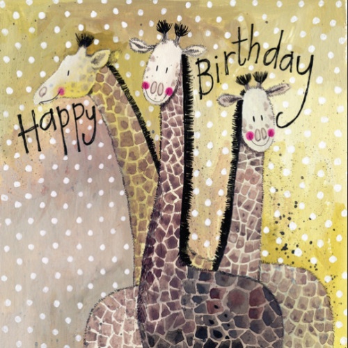 Alex Clark Three Giraffes zum Geburtstag  140x140 mm incl. Umschlag  0024