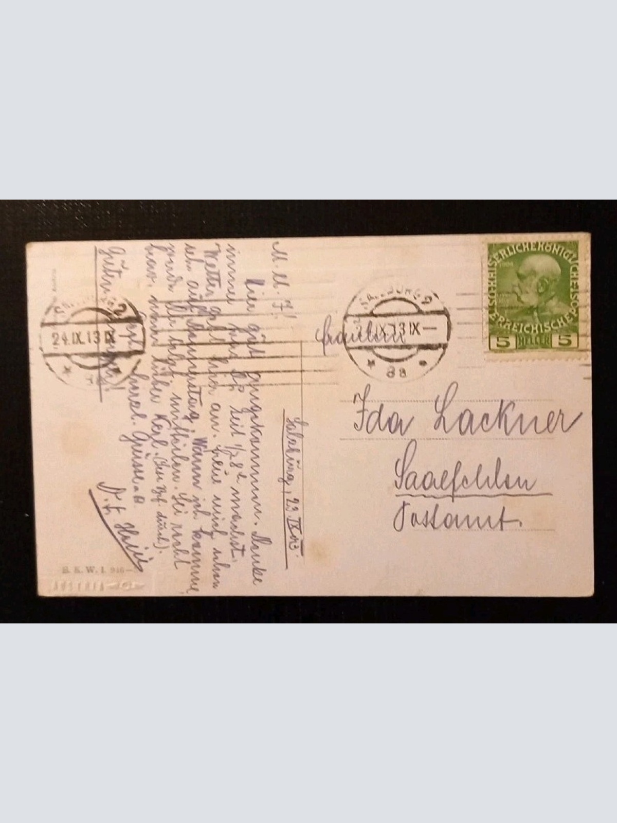 K. Feiertag Ein Belauschtes Geheimnis Junge Mädchen Mit Dackel Gr1 5550