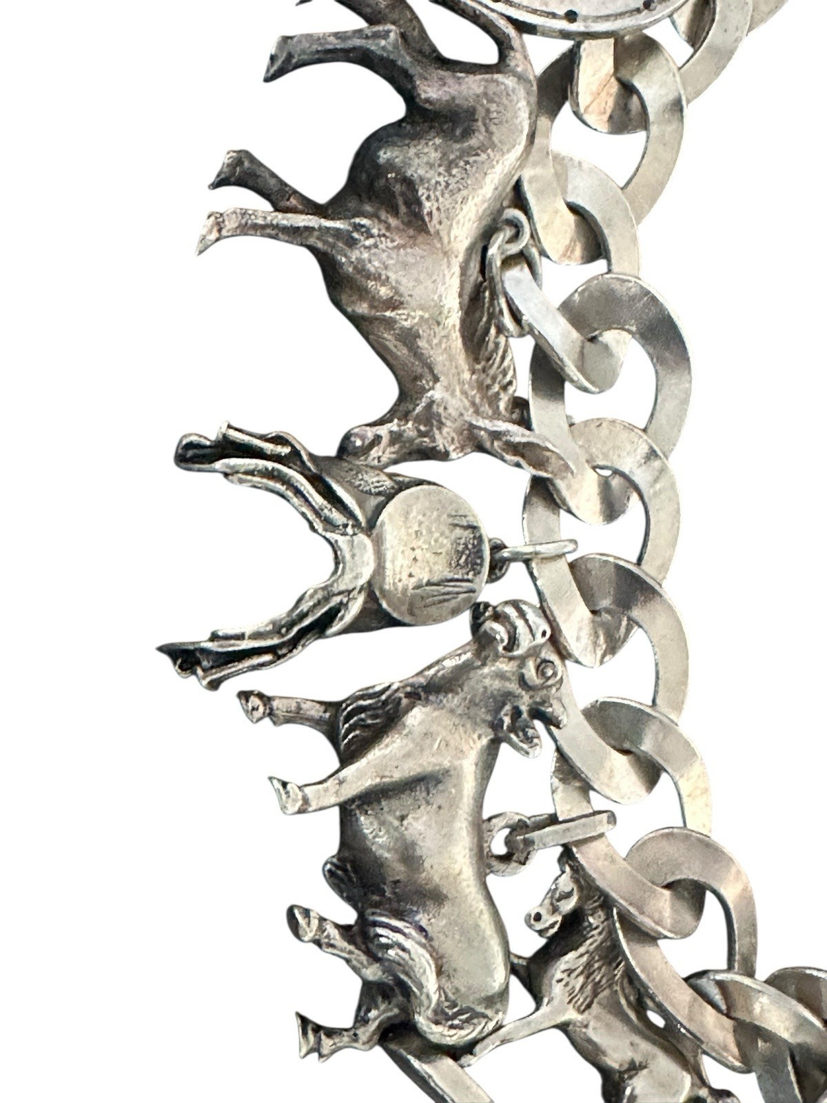 Highlight Charivari Kette Silber 13 Anhänger Tiere Silber Kette 22 cm gepunzt