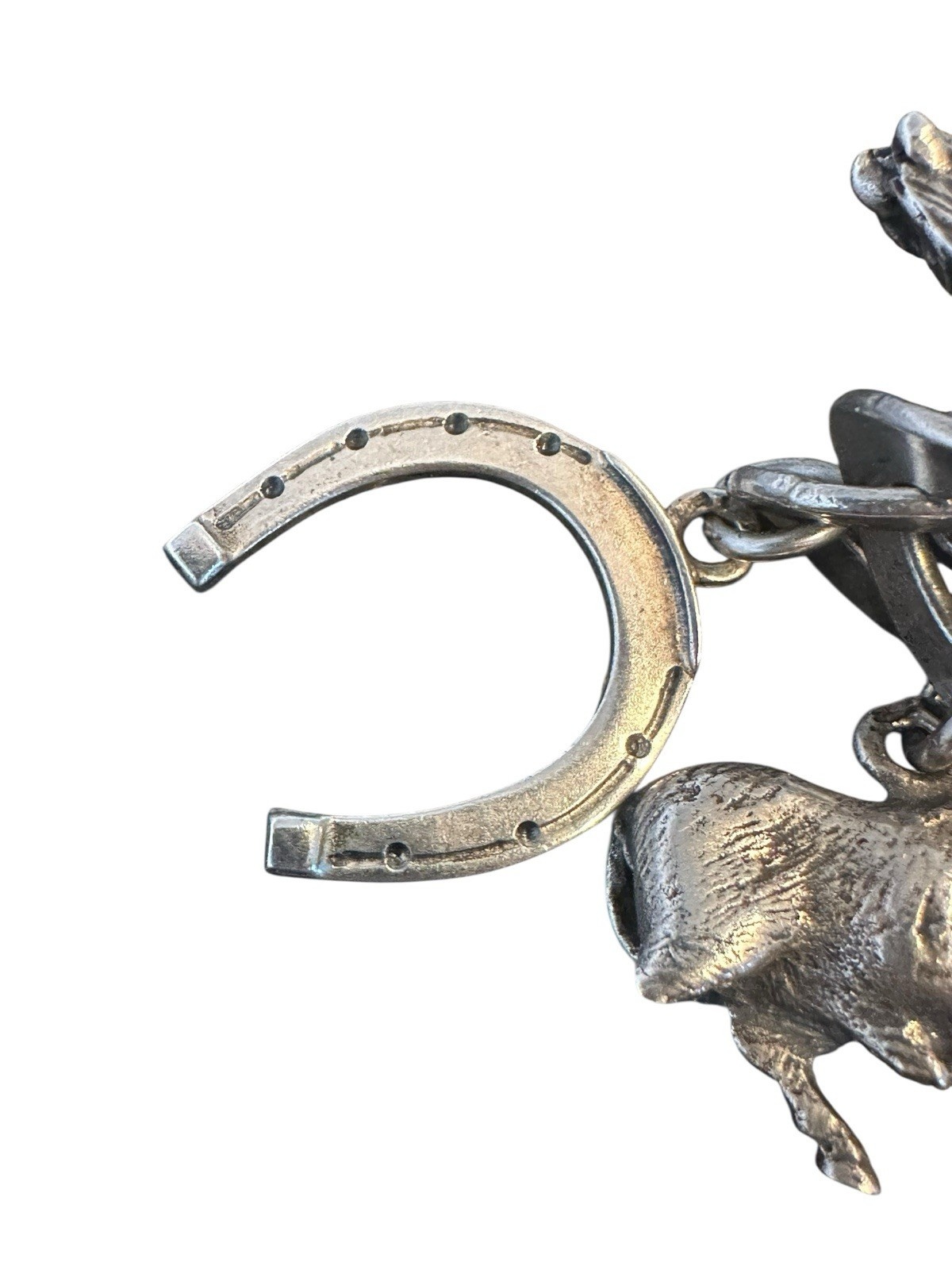 Highlight Charivari Kette Silber 13 Anhänger Tiere Silber Kette 22 cm gepunzt