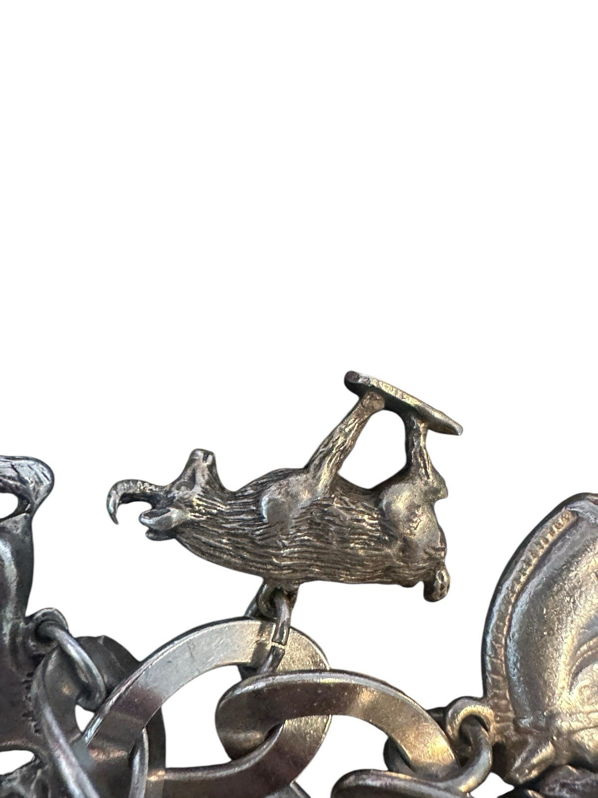 Highlight Charivari Kette Silber 13 Anhänger Tiere Silber Kette 22 cm gepunzt