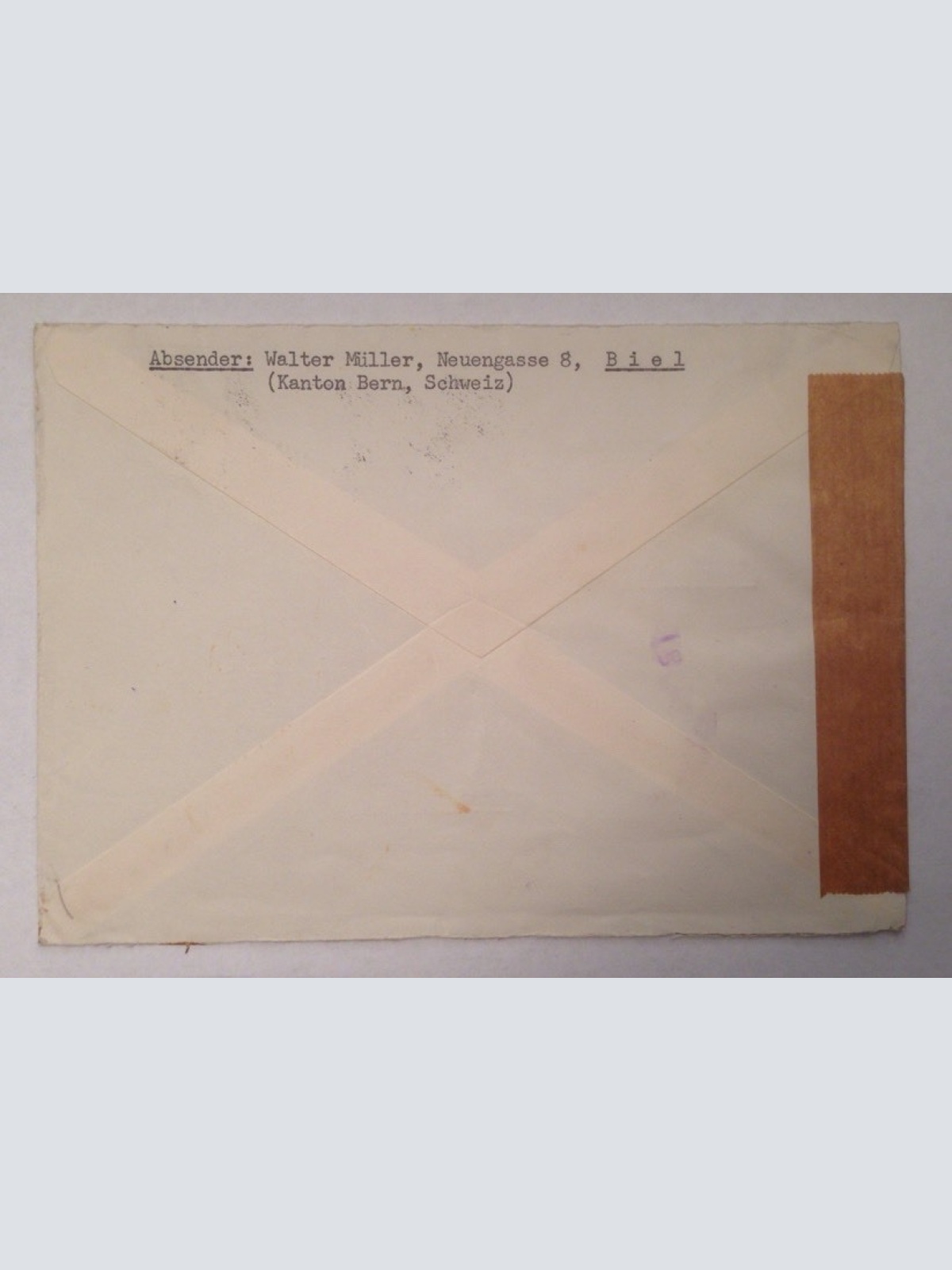 Brief Schweiz Allierte Zensurstelle Z1 14078A