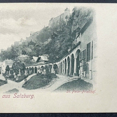 Gruss aus Salzburg St.Peter-Friedhof Kirche Katakomben Berg Österreich 410872 TH