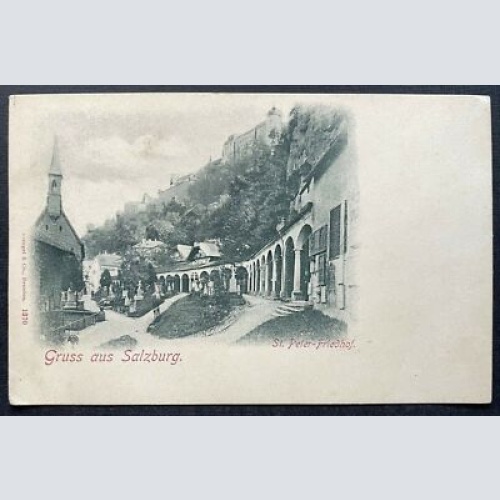 Gruss aus Salzburg St.Peter-Friedhof Kirche Katakomben Berg Österreich 410872 TH