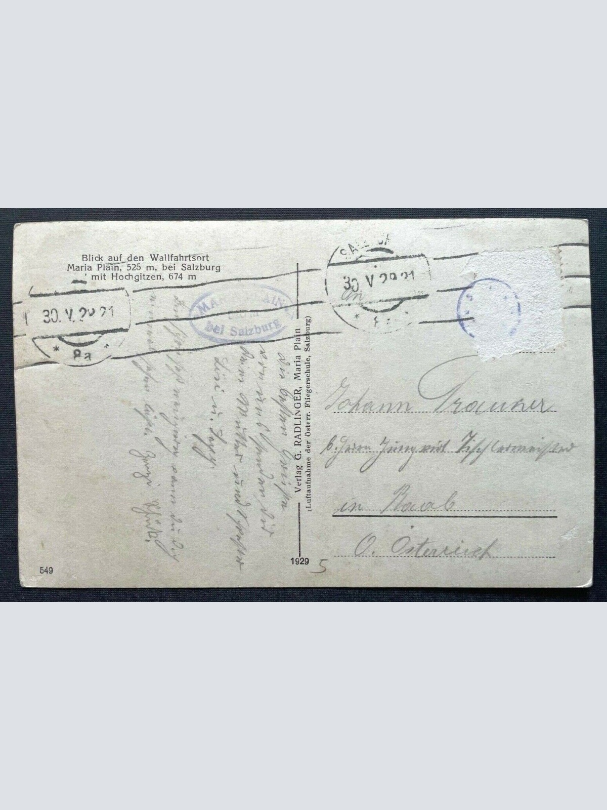 Blick Maria Plain b.Salzburg Wallfahrtskirche Basilika Berg Österreich 410815 TH