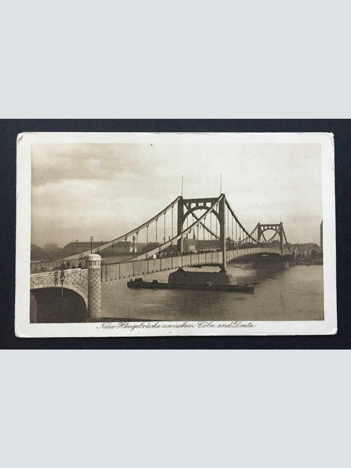 N.Hängebrücke Köln Deutz Rhein Schiff Nordrhein-Westfalen Deutschland 4006731 B