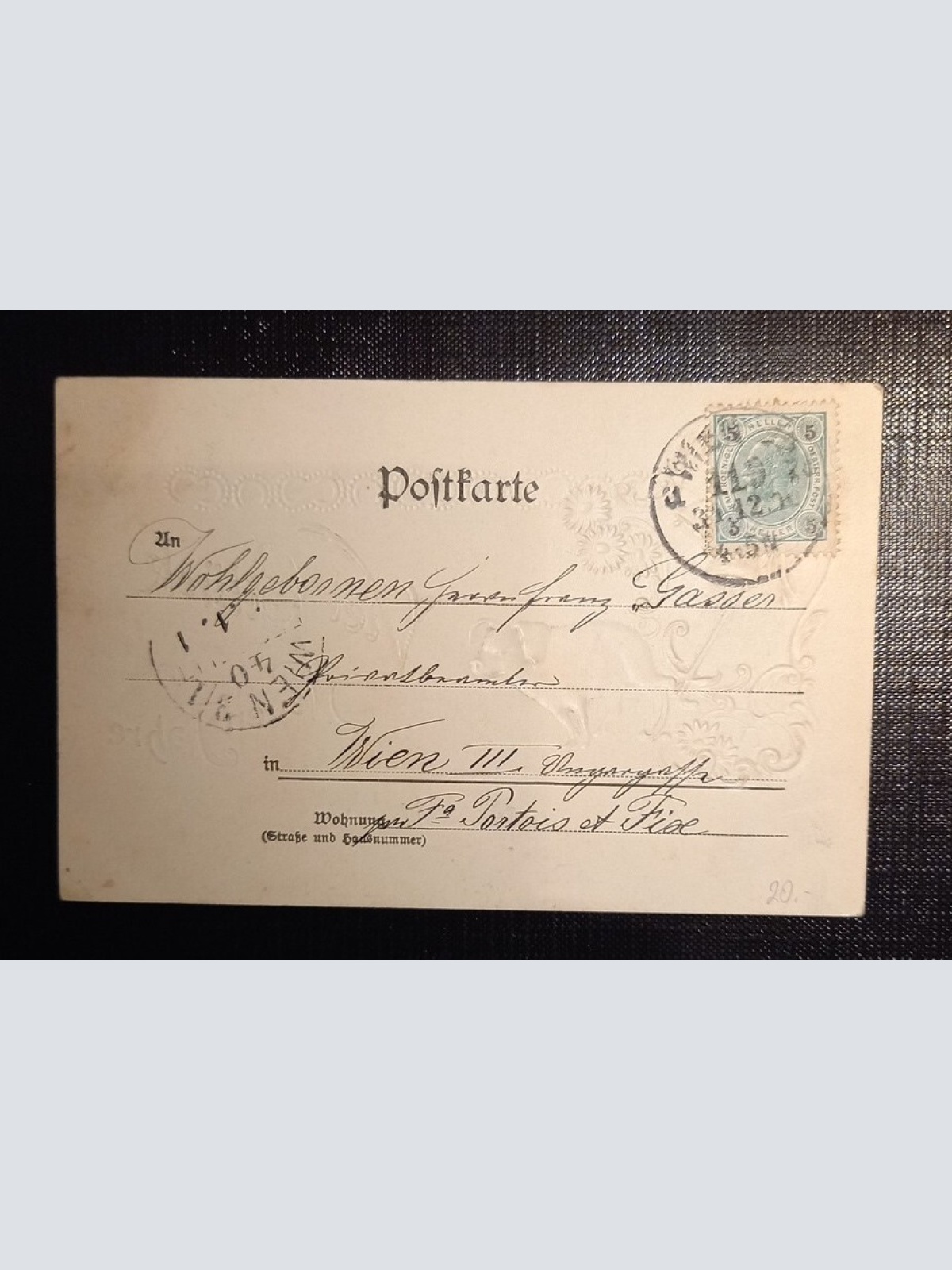 Prägekarte Viel Glück Im Neuen Jahr Schwein 650466 Ga E