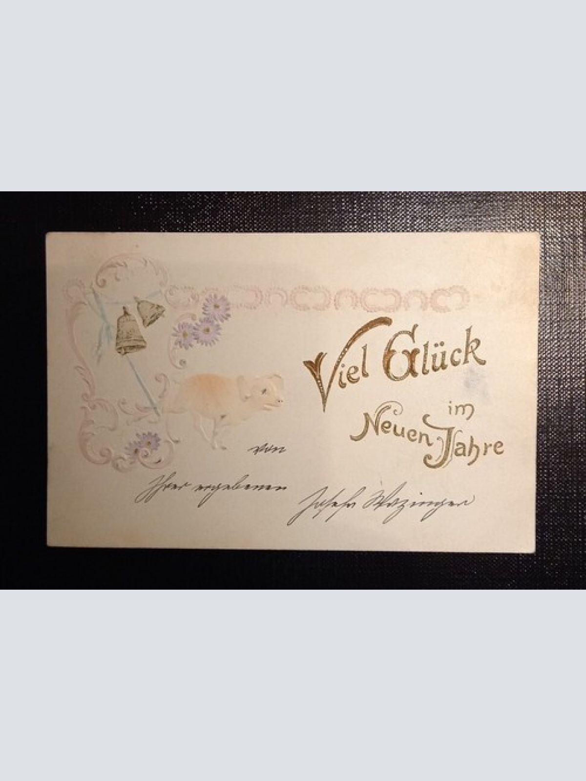 Prägekarte Viel Glück Im Neuen Jahr Schwein 650466 Ga E