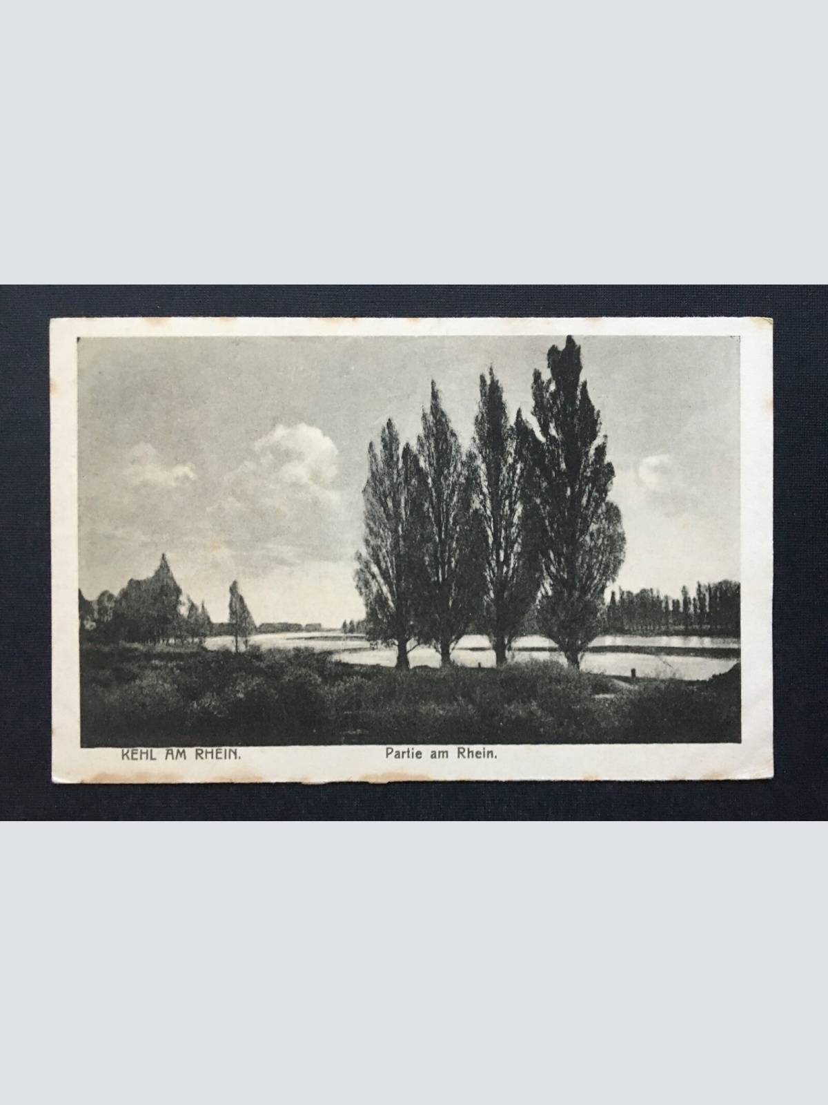 Kehl Partie Rhein Ufer Bäume Park See Baden-Württemberg Deutschland 401249 TH A