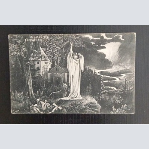Ansichtskarte Bismarcks Erwachen Mit Hund 0121 Ga E