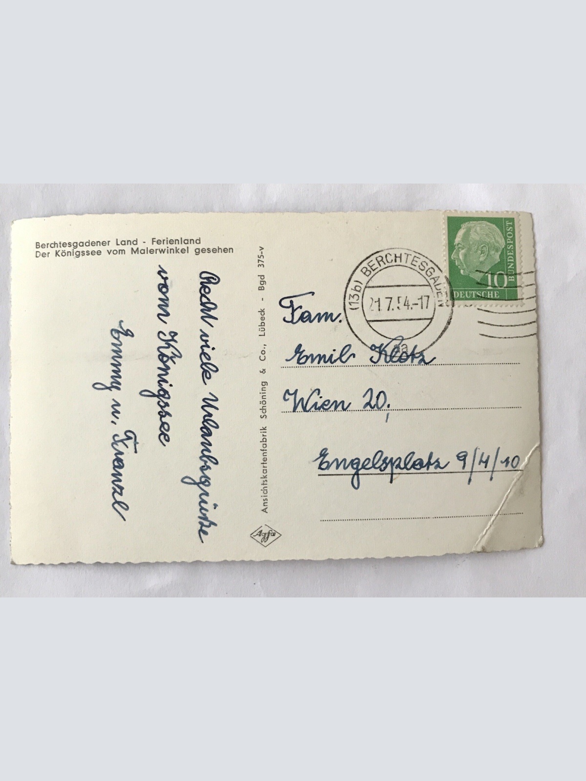 AK, Berchtesgaden, Königssee, Malerwinkel, (20035 BW)