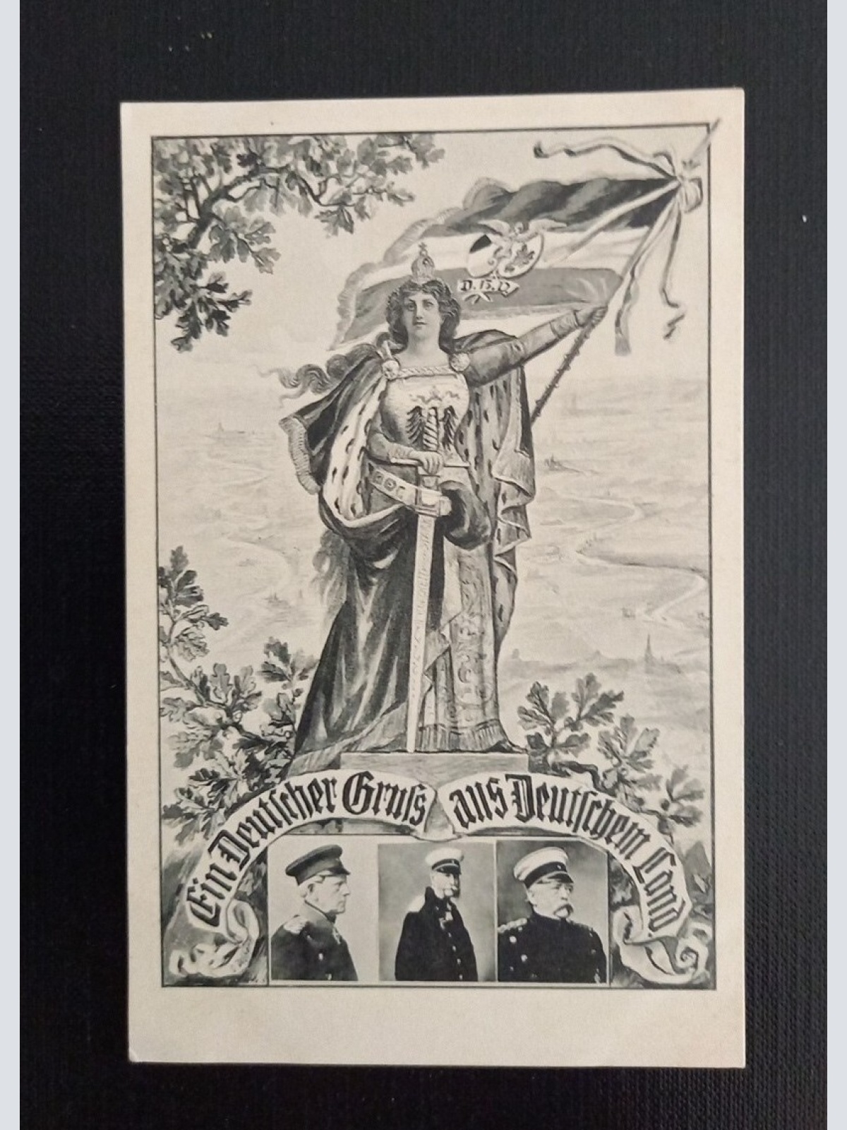 Ein Deutscher Gruß Aus Deutschem Land Frau Mit Schwert 0135 Ga E