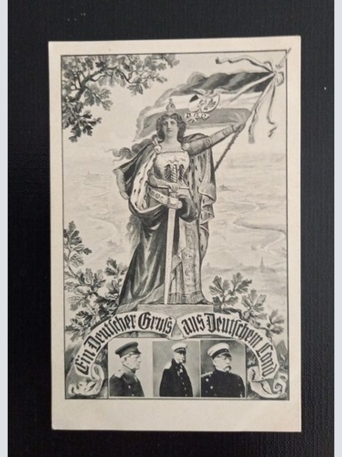 Ein Deutscher Gruß Aus Deutschem Land Frau Mit Schwert 0135 Ga E
