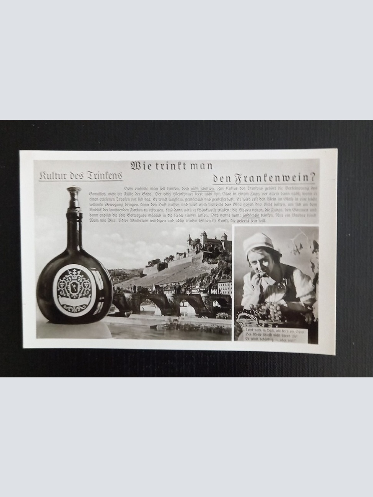 Kulturcdes Trinkens Frankenwein Frau Mit Korb Trauben 650143 Ga E