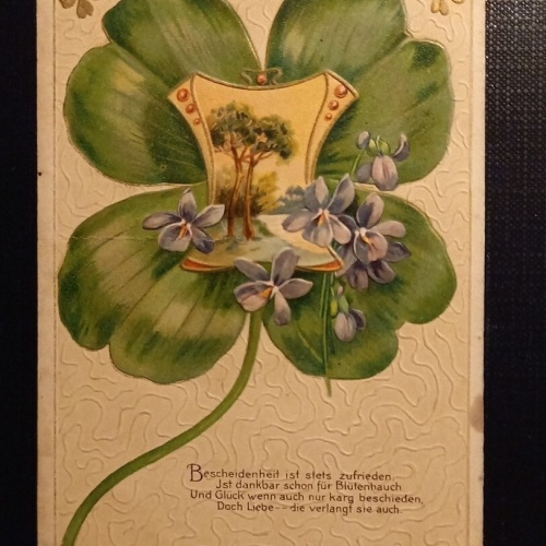 Prägekarte Kleeblatt 650453 Ga E