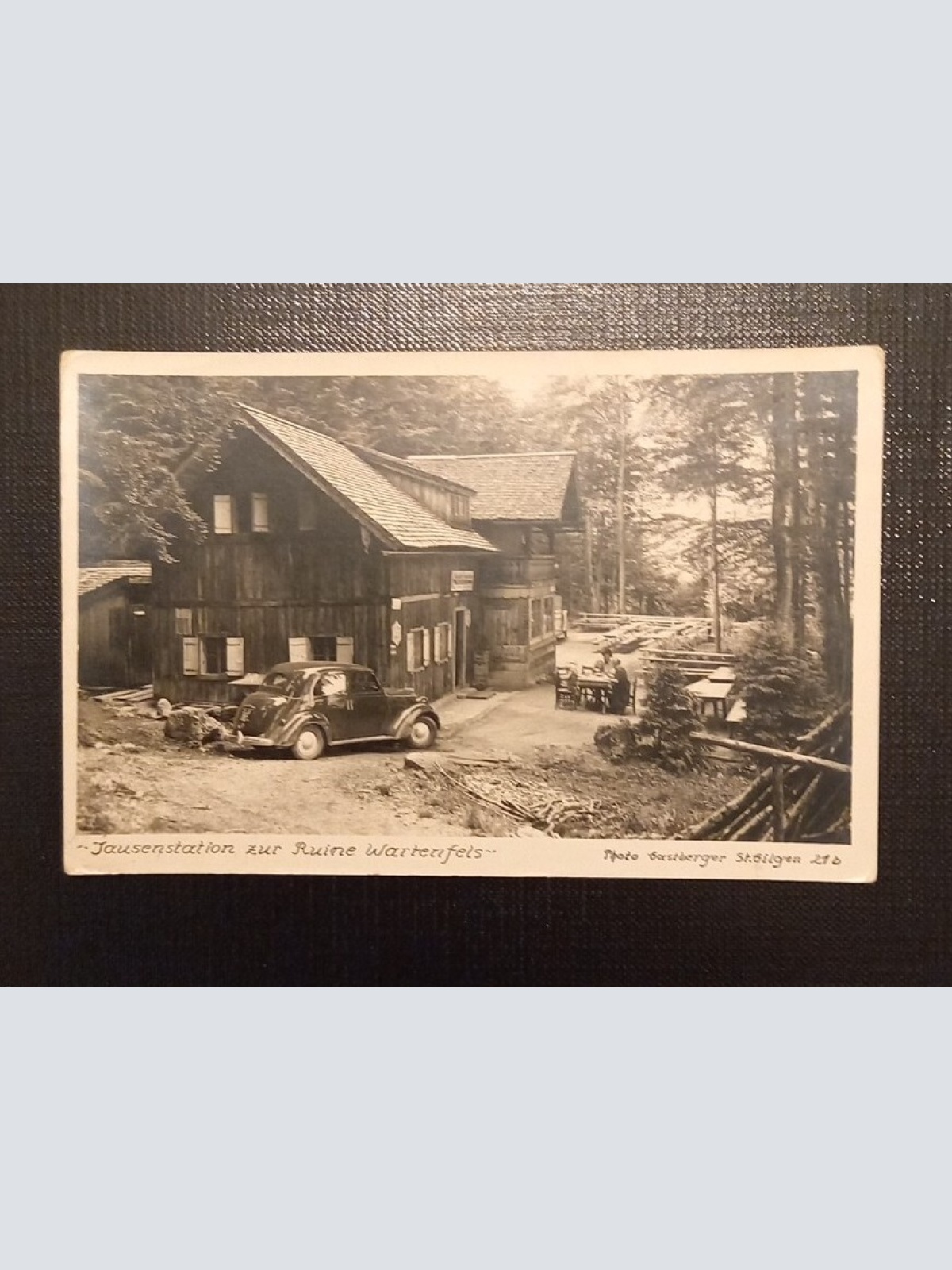 Jausenstation Zur Ruine Wartenfels Oldtimer Auto 0128 Ga E