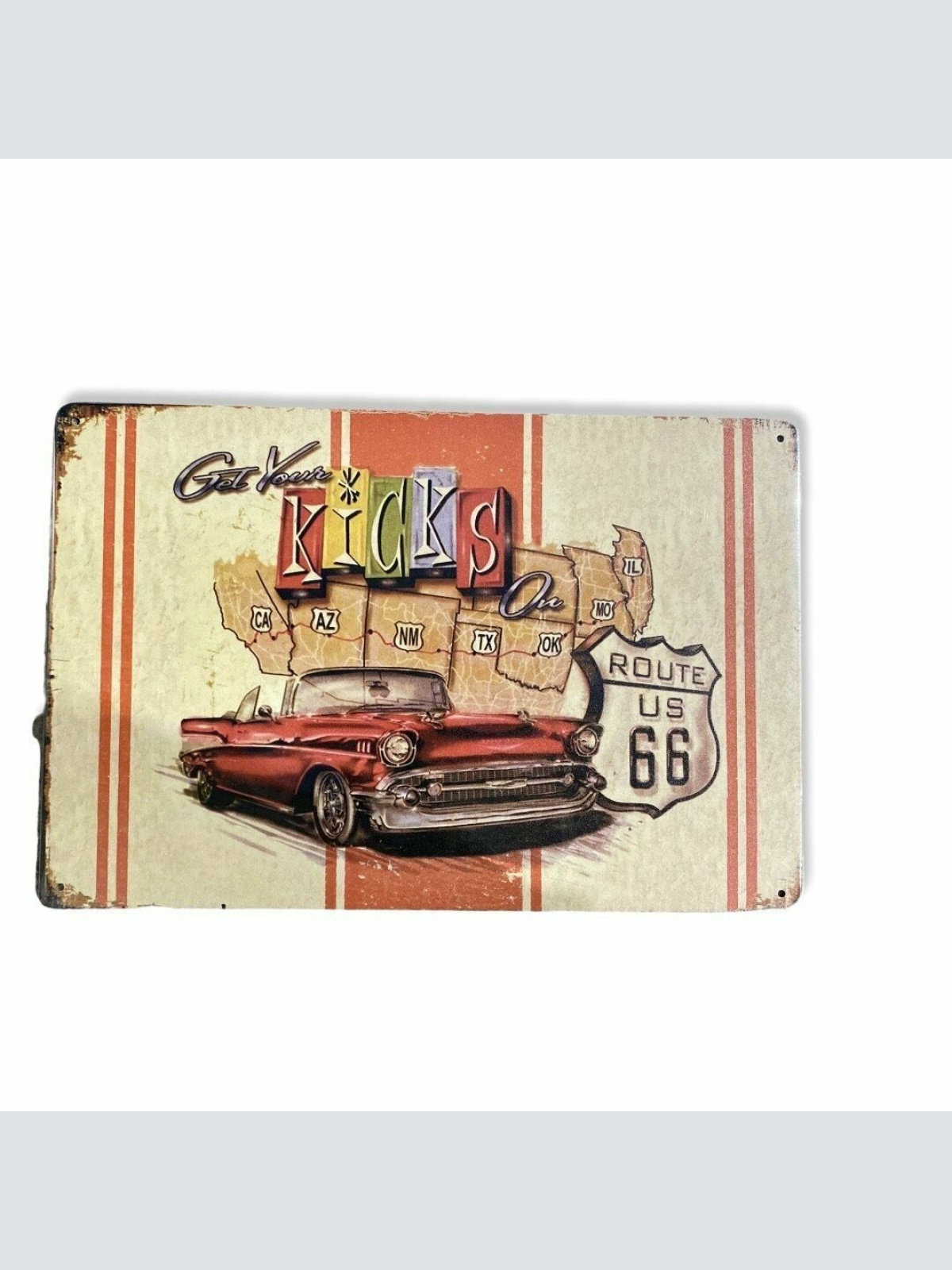 Nostalgie Vintag Route 66 Blech Schild 30x20 16800