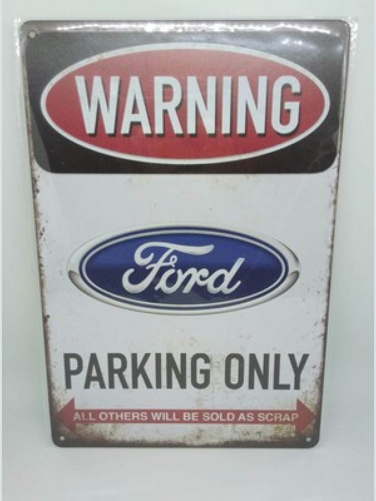 Nostalgie Vintage Retro Blechschild "Warning Ford Parking Only" 30x20 12001