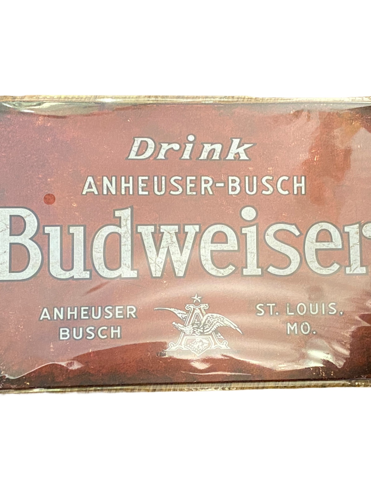 Budweiser Anheuser Busch Bier Schild neu & OVP 20x30 12015